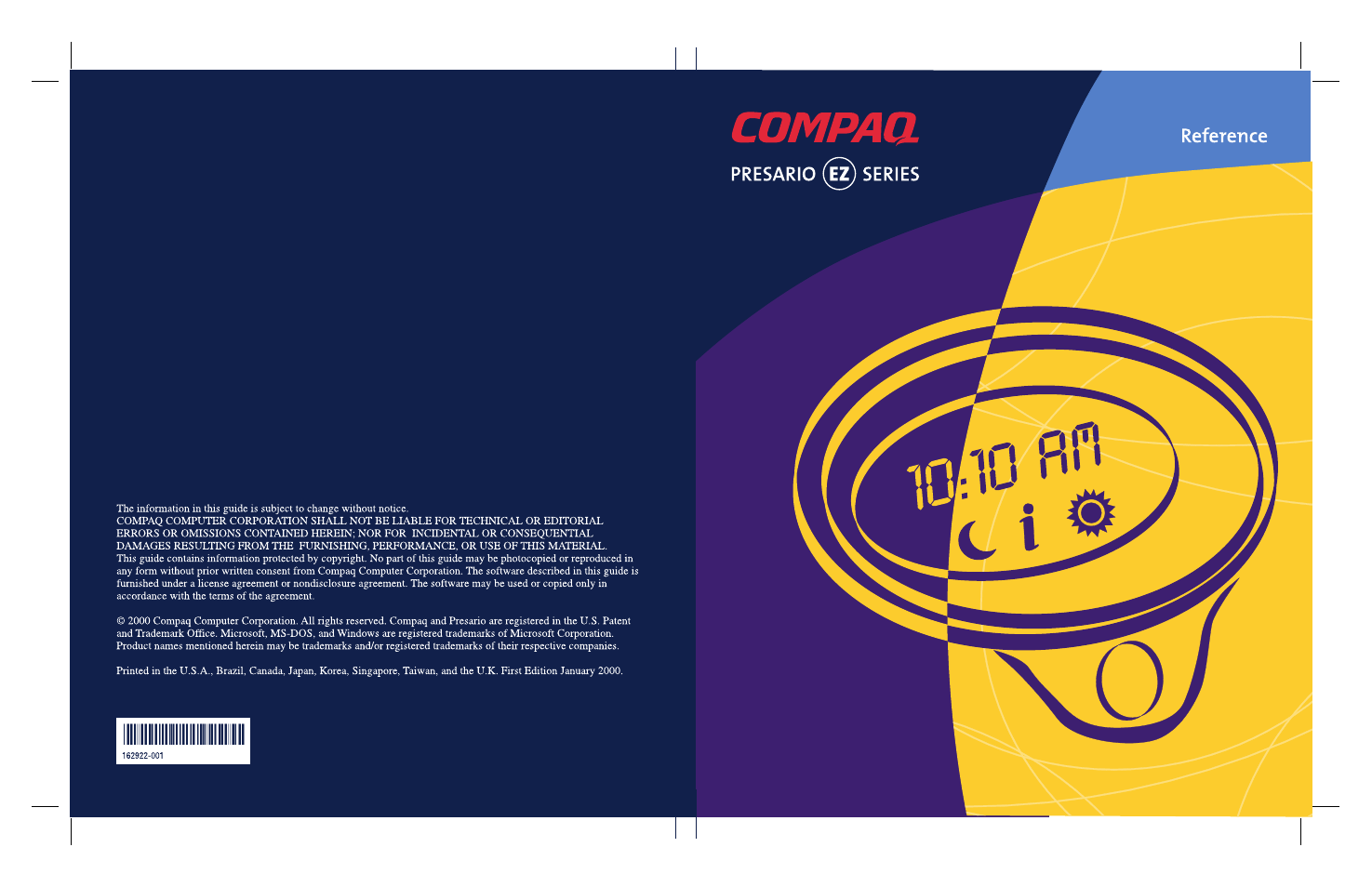 Compaq Presario EZ Series User Manual | 133 pages