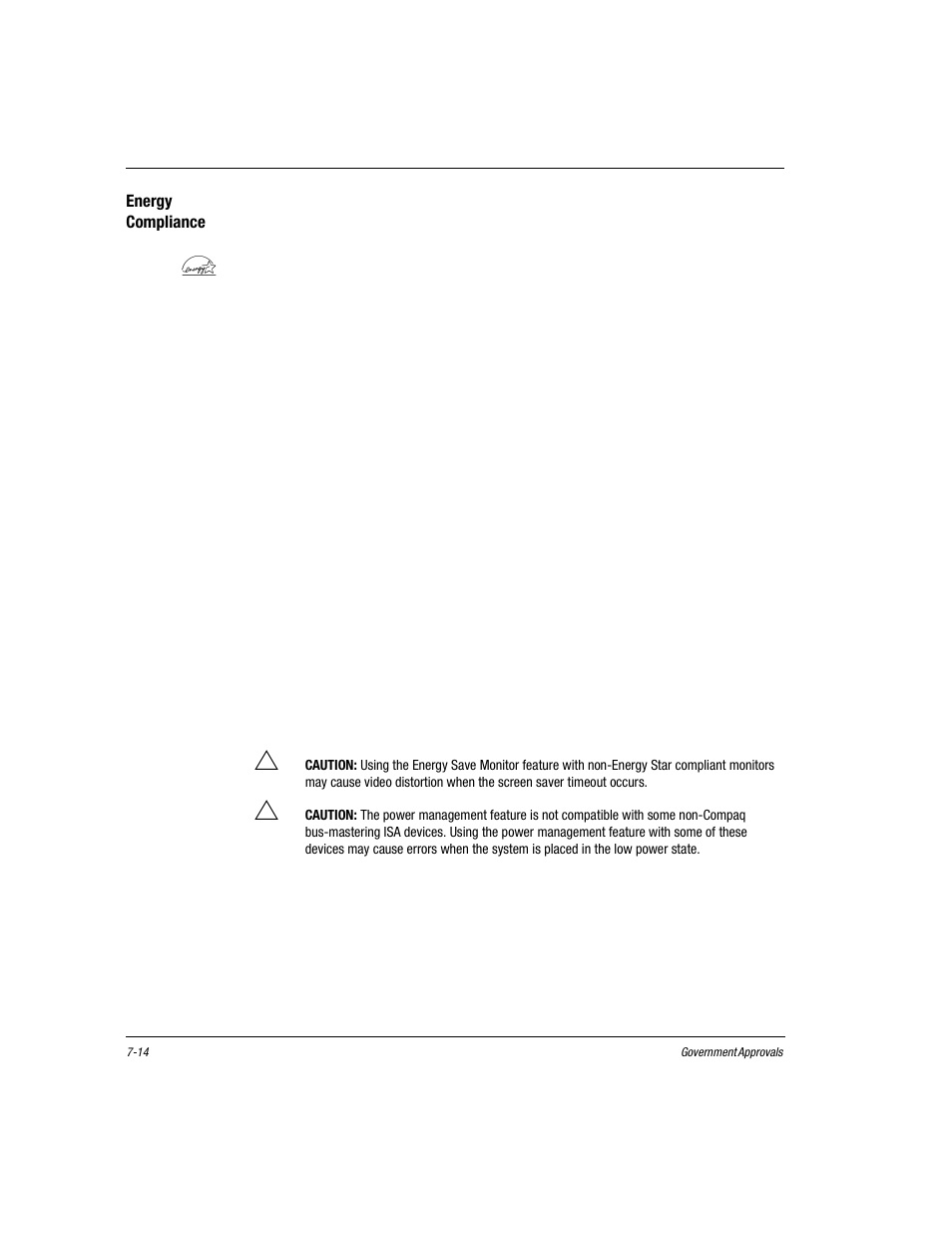 Energy compliance, Agency labels are on the computer, Energy star compliance | Energy compliance -14 | Compaq Presario EZ Series User Manual | Page 107 / 133