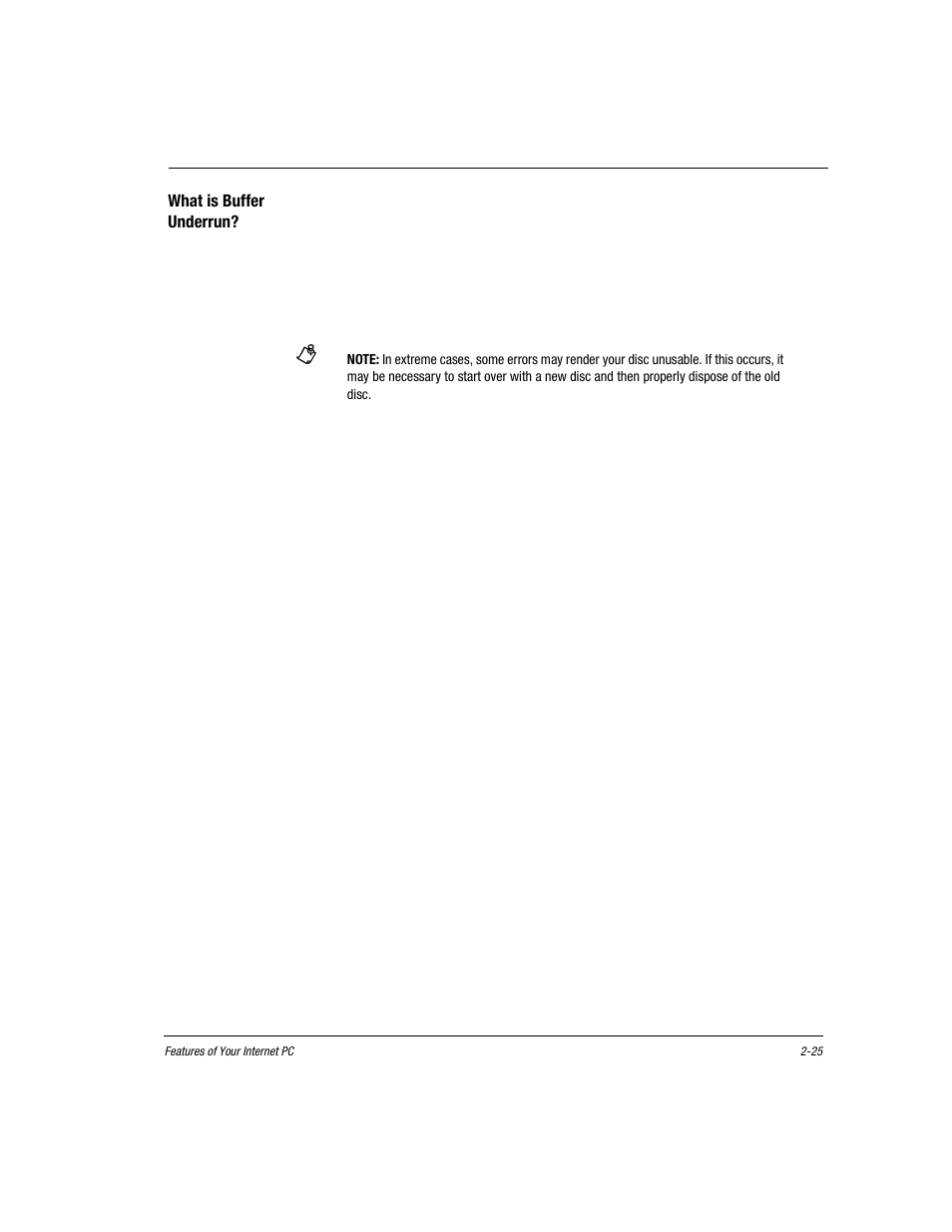 What is buffer underrun, Tips to help prevent buffer underruns, What is buffer underrun? -25 | Compaq Presario EZ Series User Manual | Page 36 / 133