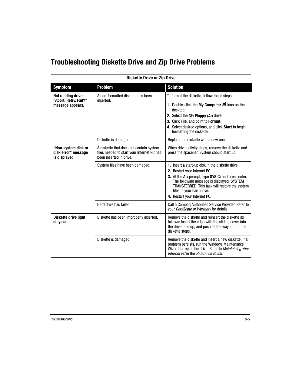 Compaq Presario EZ Series User Manual | Page 80 / 133