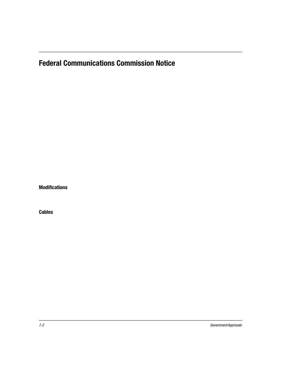 Federal communications commission notice, Modifications, Cables | Federal communications commission notice -2, Modifications -2, Cables -2 | Compaq Presario EZ Series User Manual | Page 95 / 133