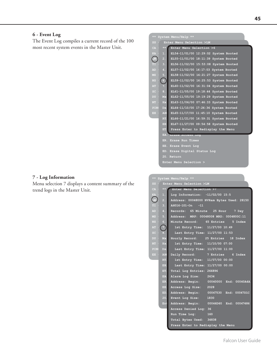 Falcon user guide | RLE FMS8 User Manual | Page 45 / 92