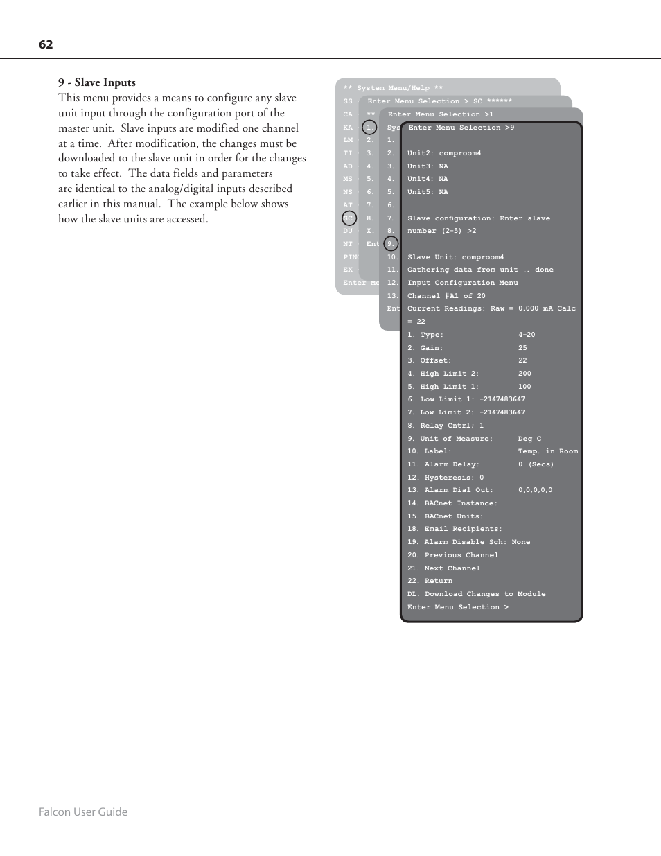 Falcon user guide | RLE FMS8 User Manual | Page 62 / 92