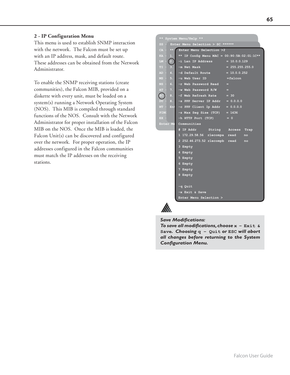 Falcon user guide, Choosing | RLE FMS8 User Manual | Page 65 / 92