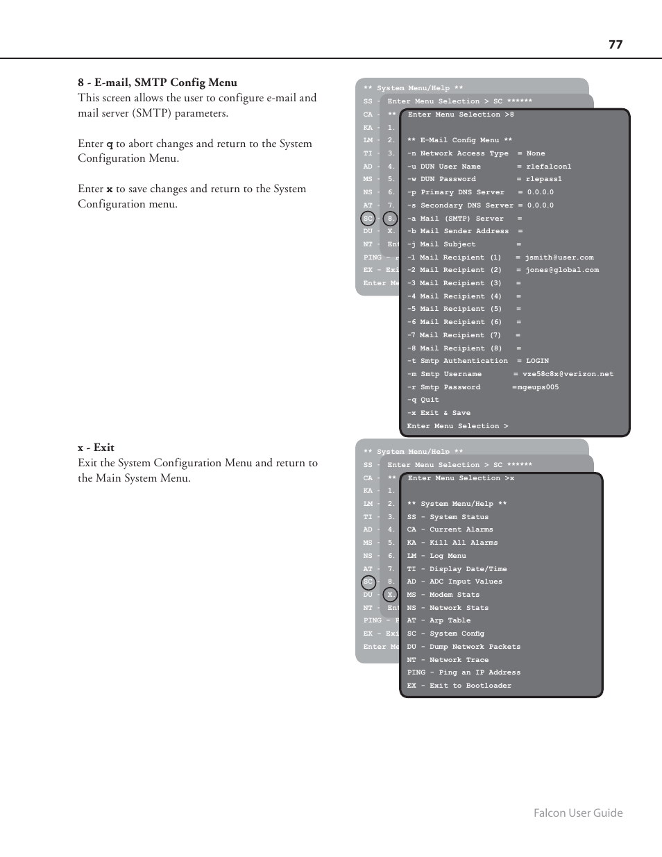 Falcon user guide | RLE FMS8 User Manual | Page 77 / 92