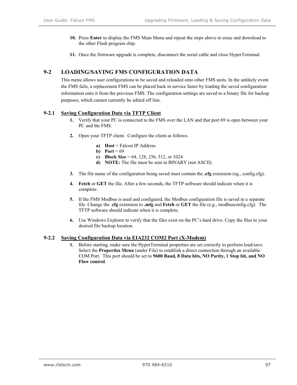 RLE Falcon EM User Manual | Page 111 / 146