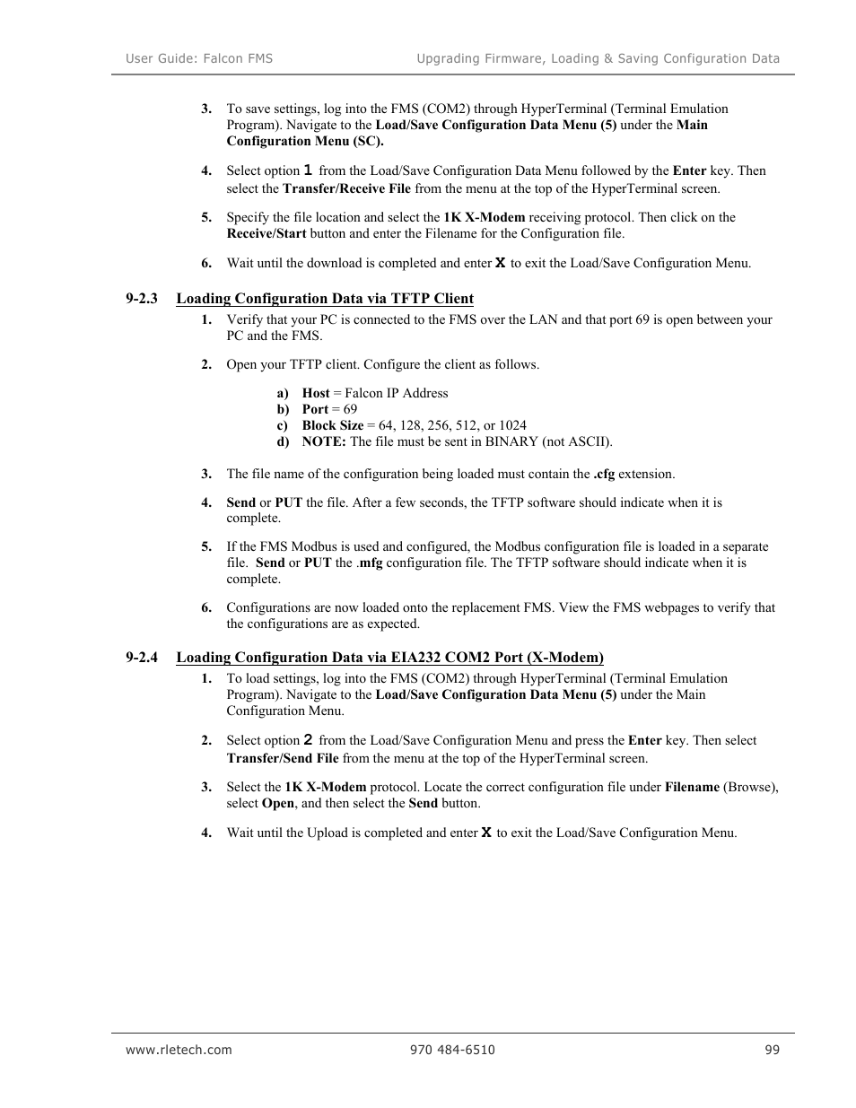 RLE Falcon EM User Manual | Page 113 / 146