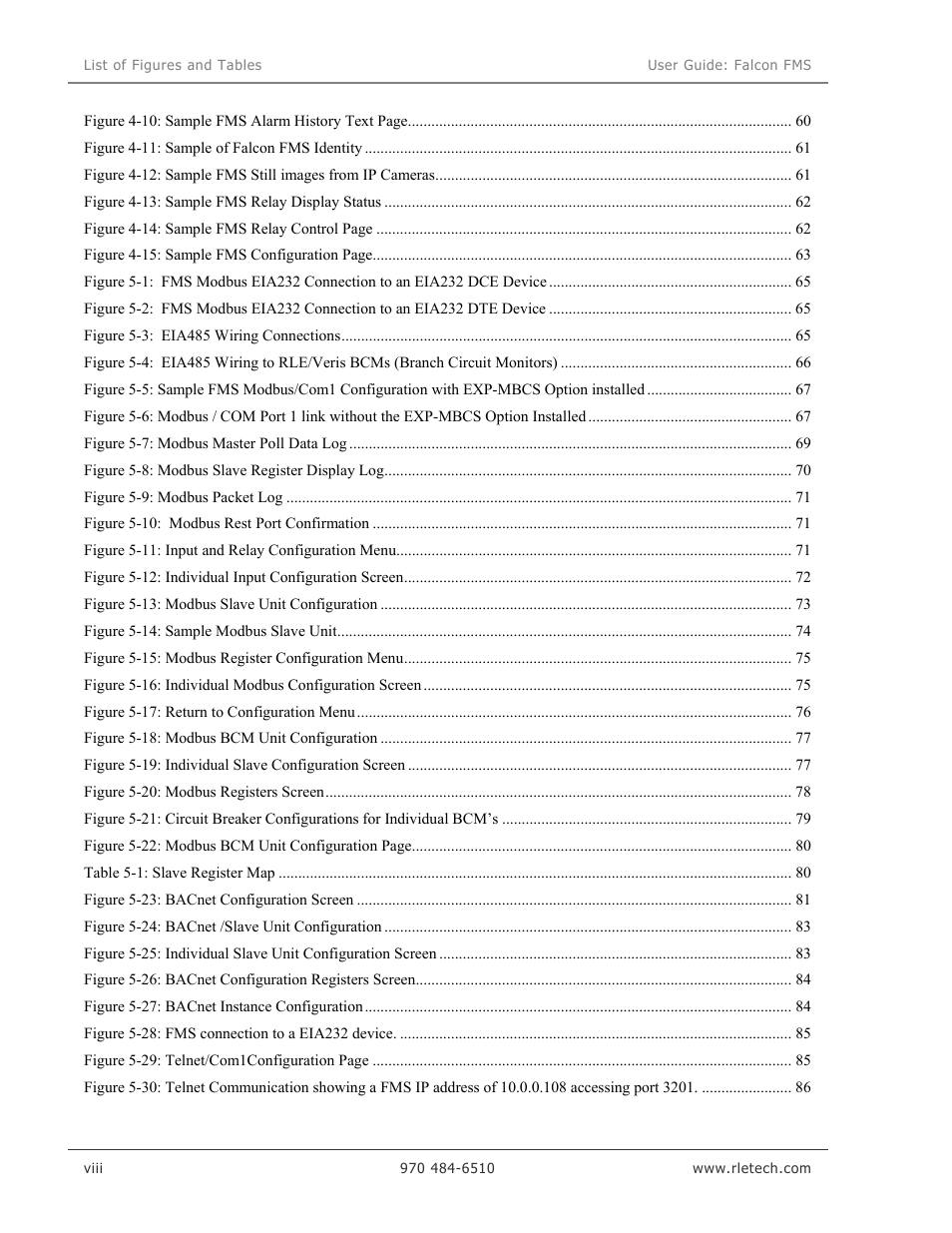 RLE Falcon EM User Manual | Page 12 / 146