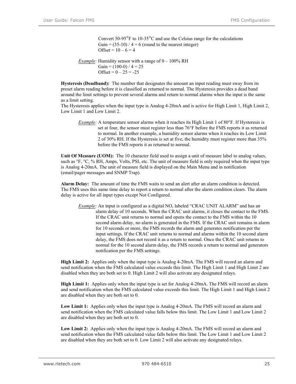 RLE Falcon EM User Manual | Page 39 / 146