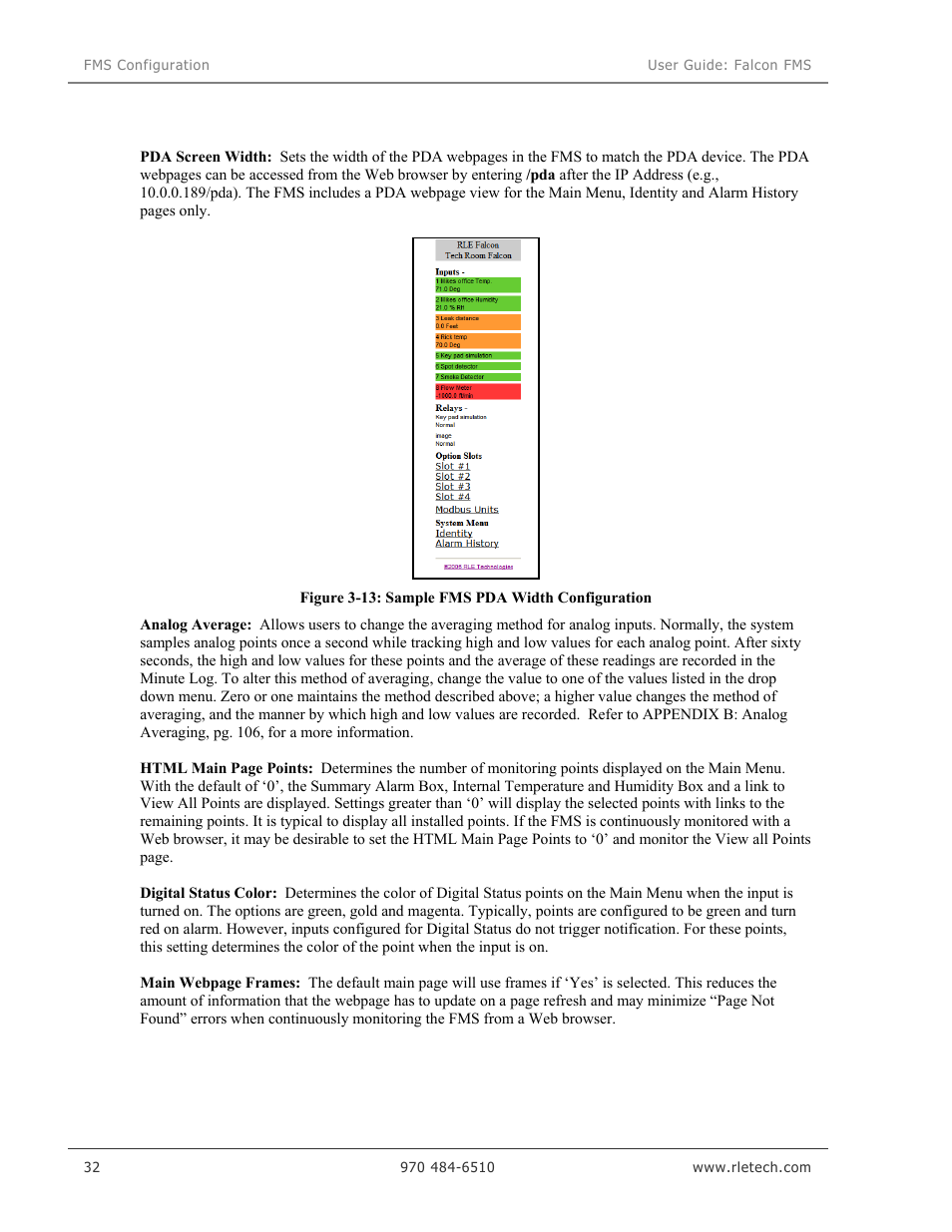 RLE Falcon EM User Manual | Page 46 / 146