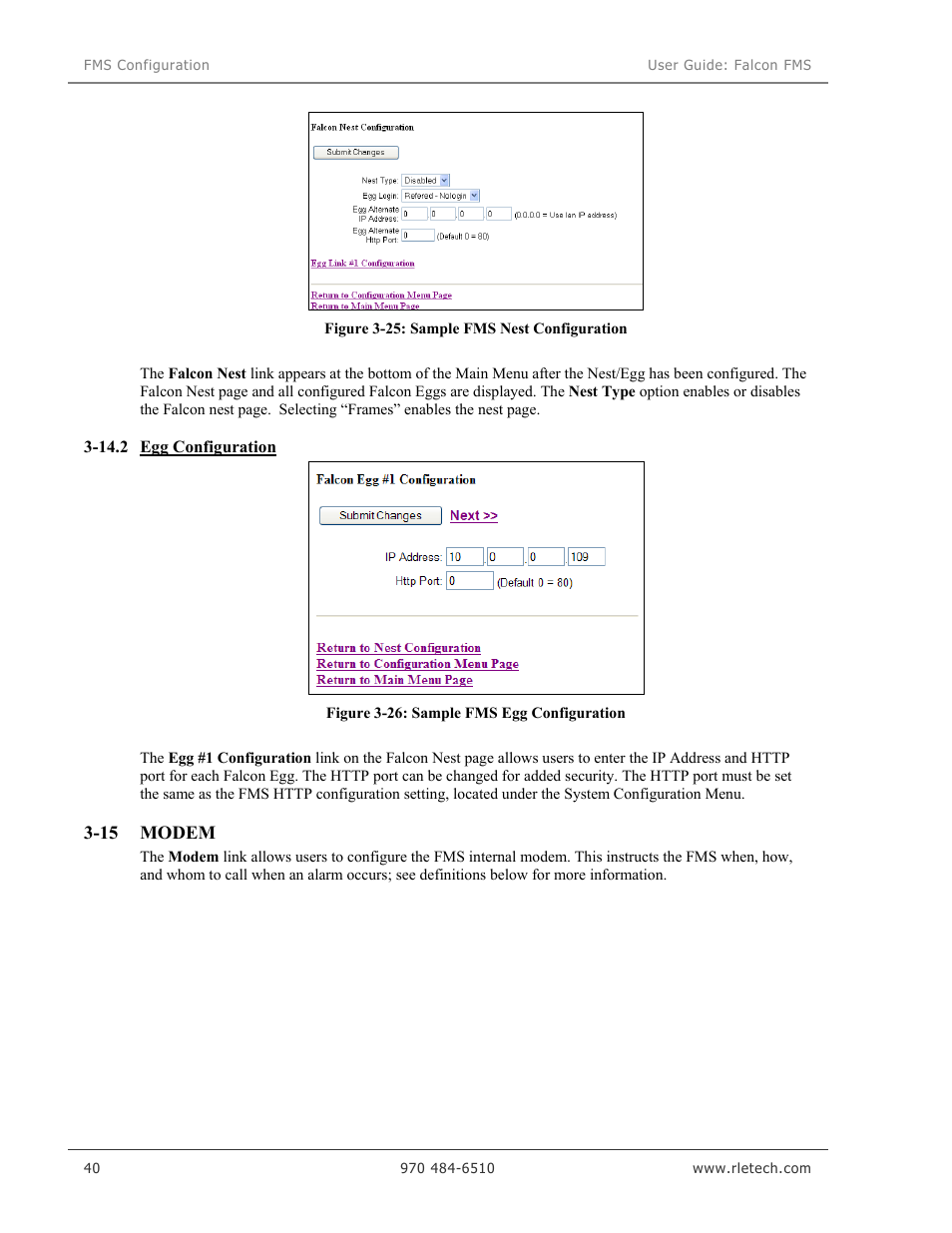 RLE Falcon EM User Manual | Page 54 / 146