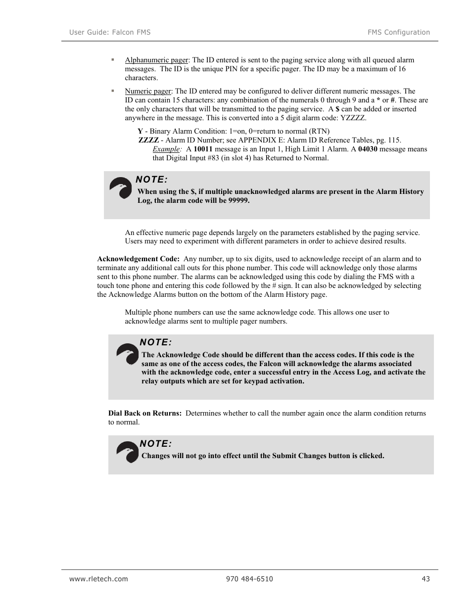 RLE Falcon EM User Manual | Page 57 / 146