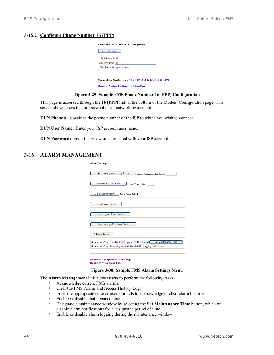 RLE Falcon EM User Manual | Page 58 / 146