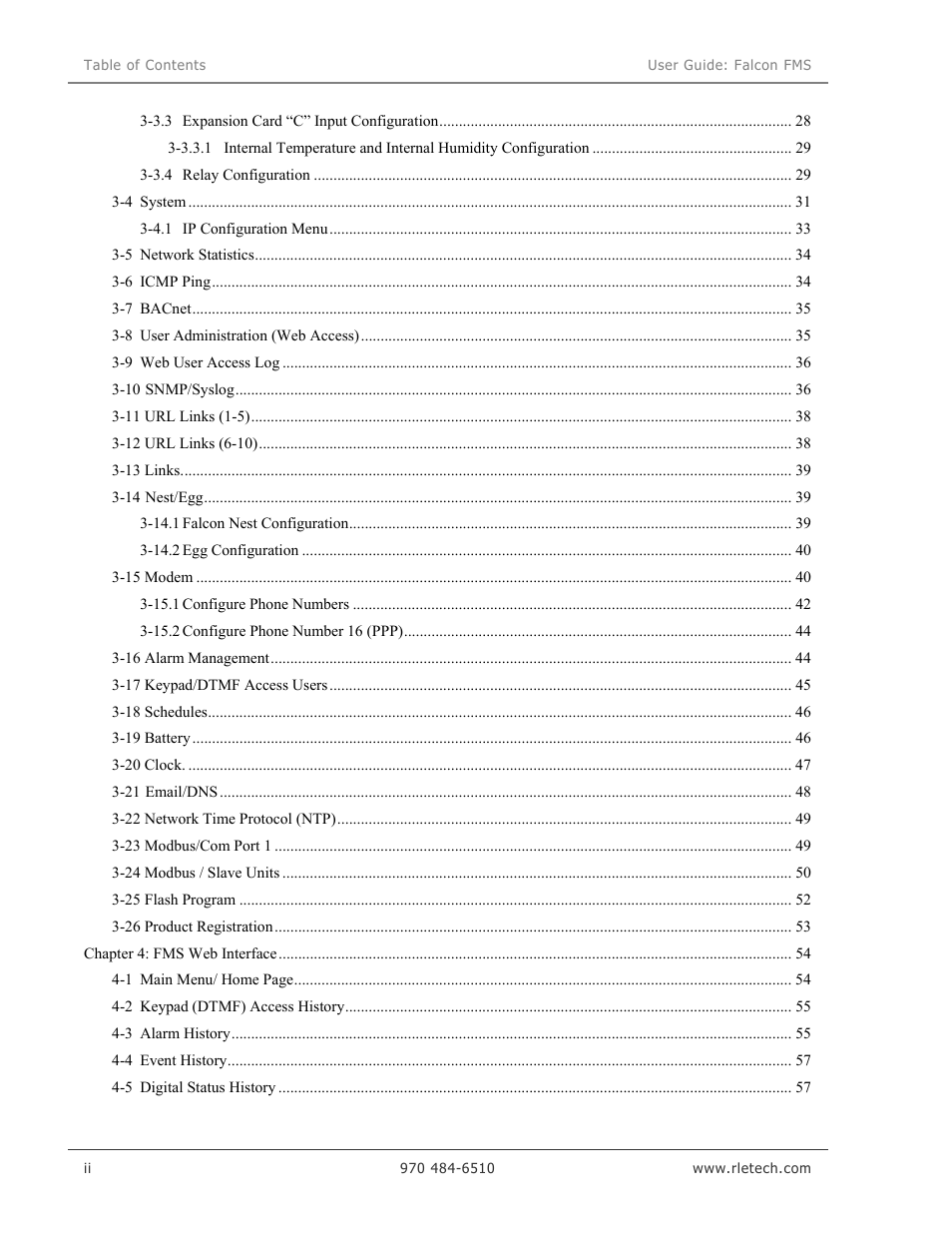 RLE Falcon EM User Manual | Page 6 / 146