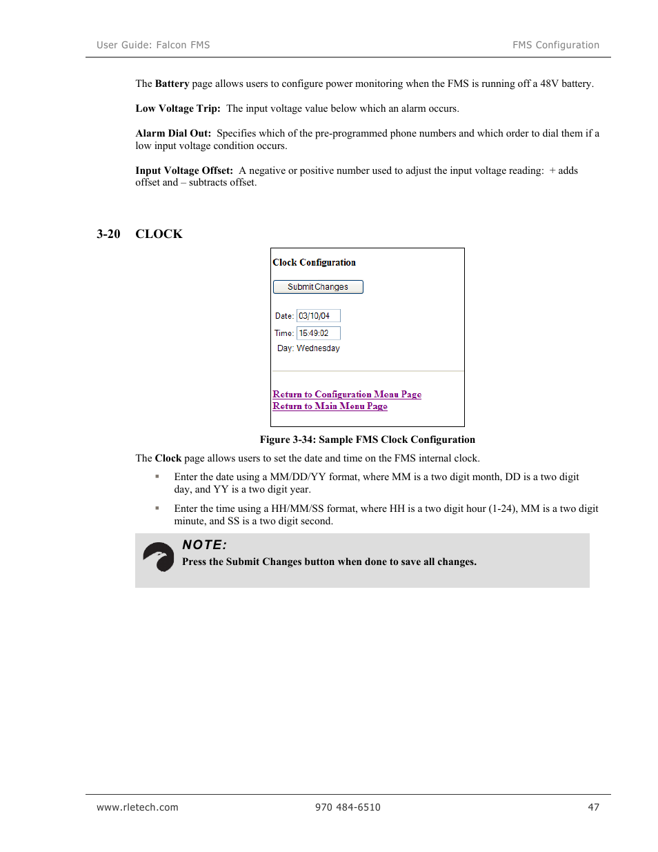 RLE Falcon EM User Manual | Page 61 / 146