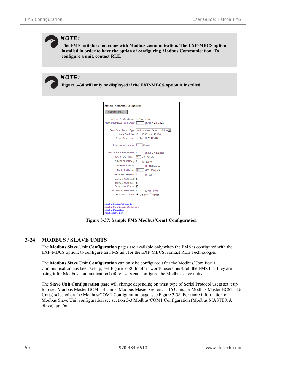 RLE Falcon EM User Manual | Page 64 / 146