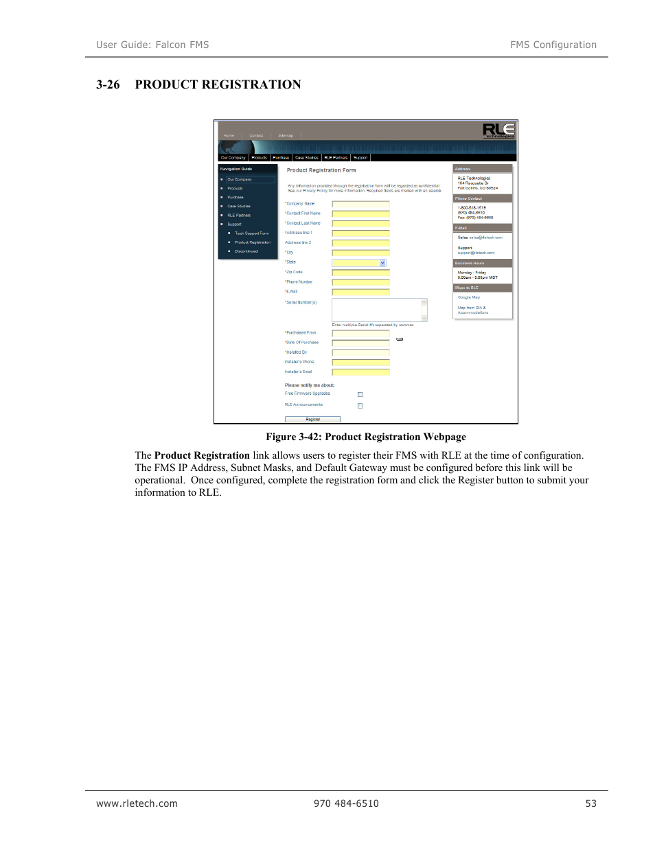 RLE Falcon EM User Manual | Page 67 / 146