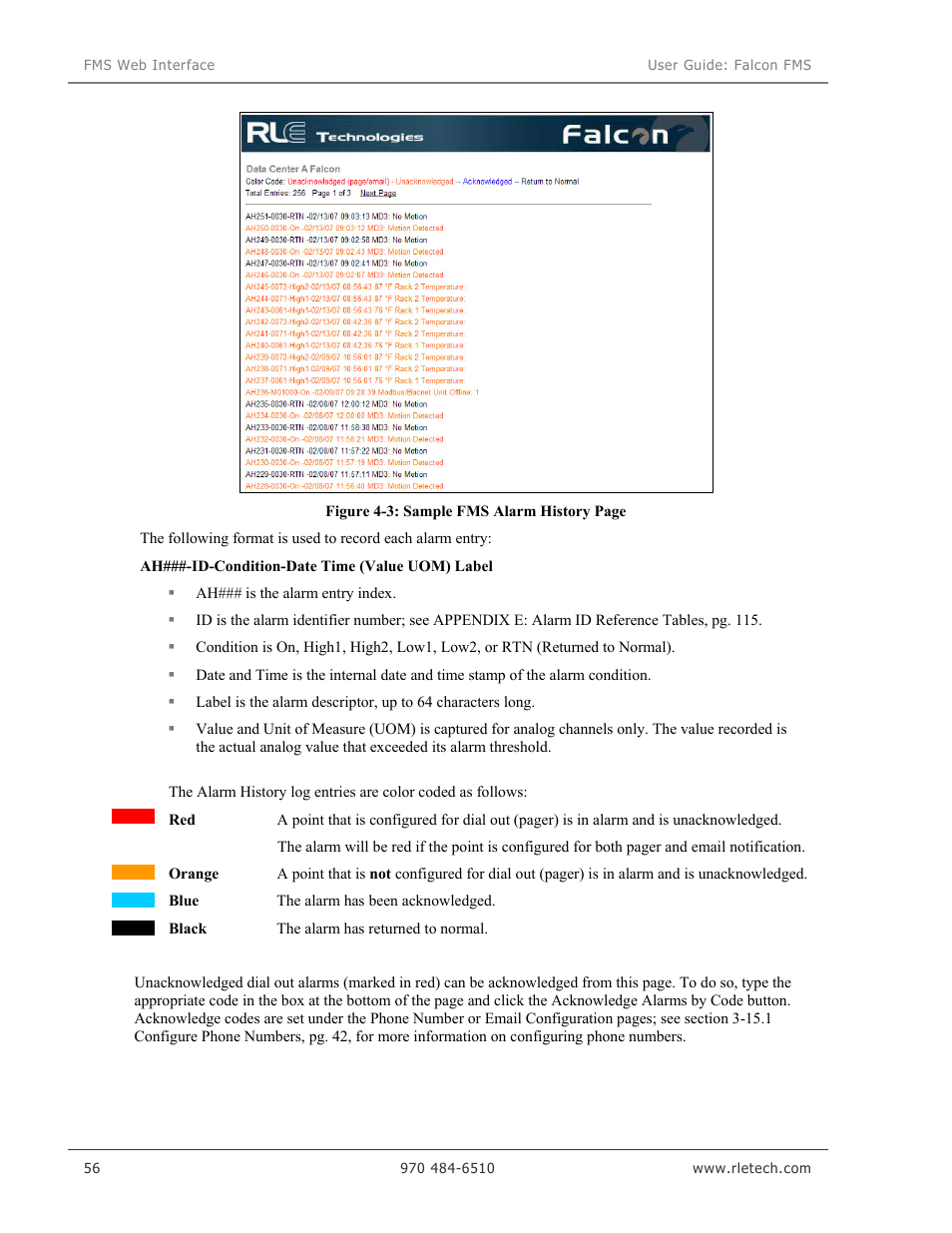 RLE Falcon EM User Manual | Page 70 / 146