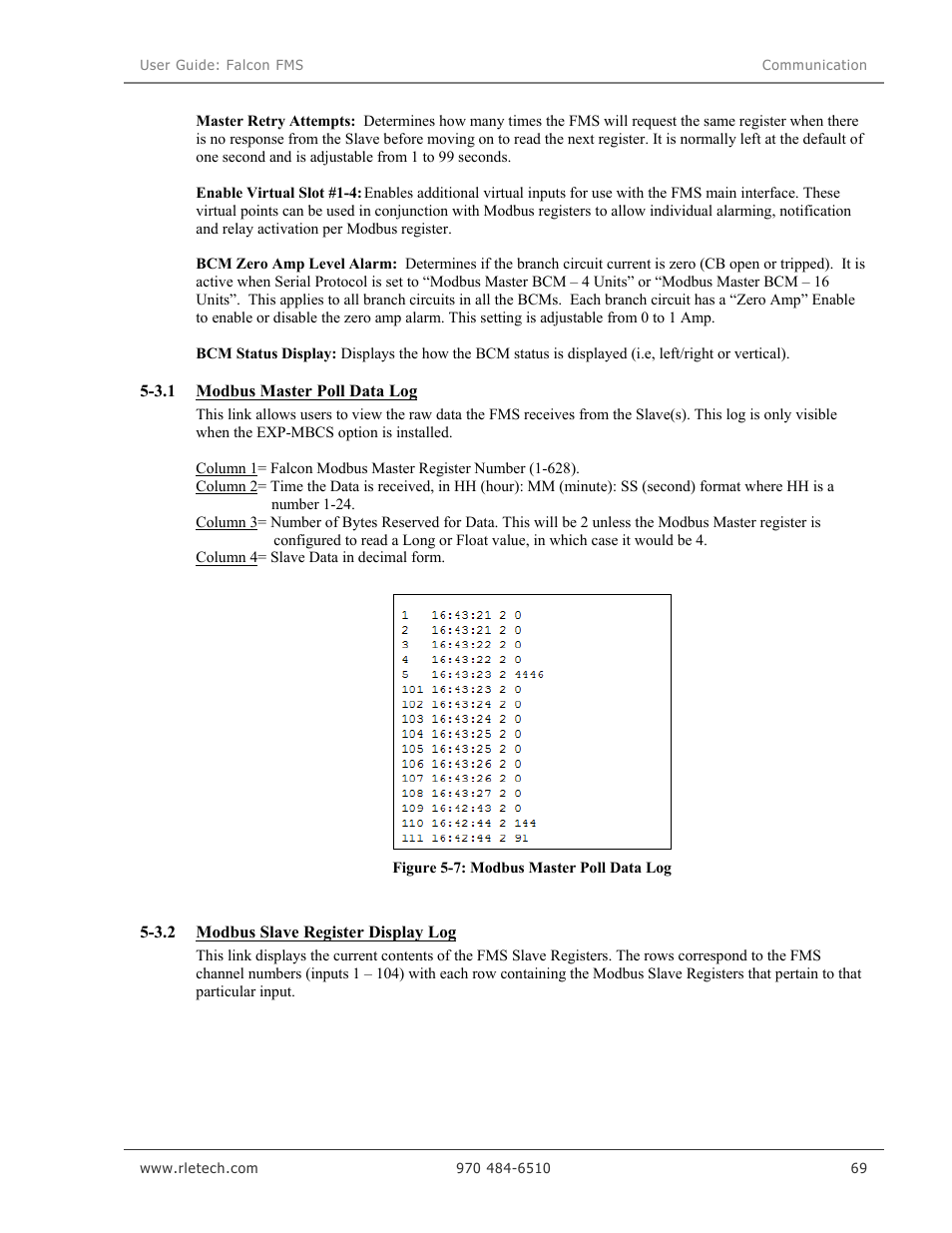 RLE Falcon EM User Manual | Page 83 / 146