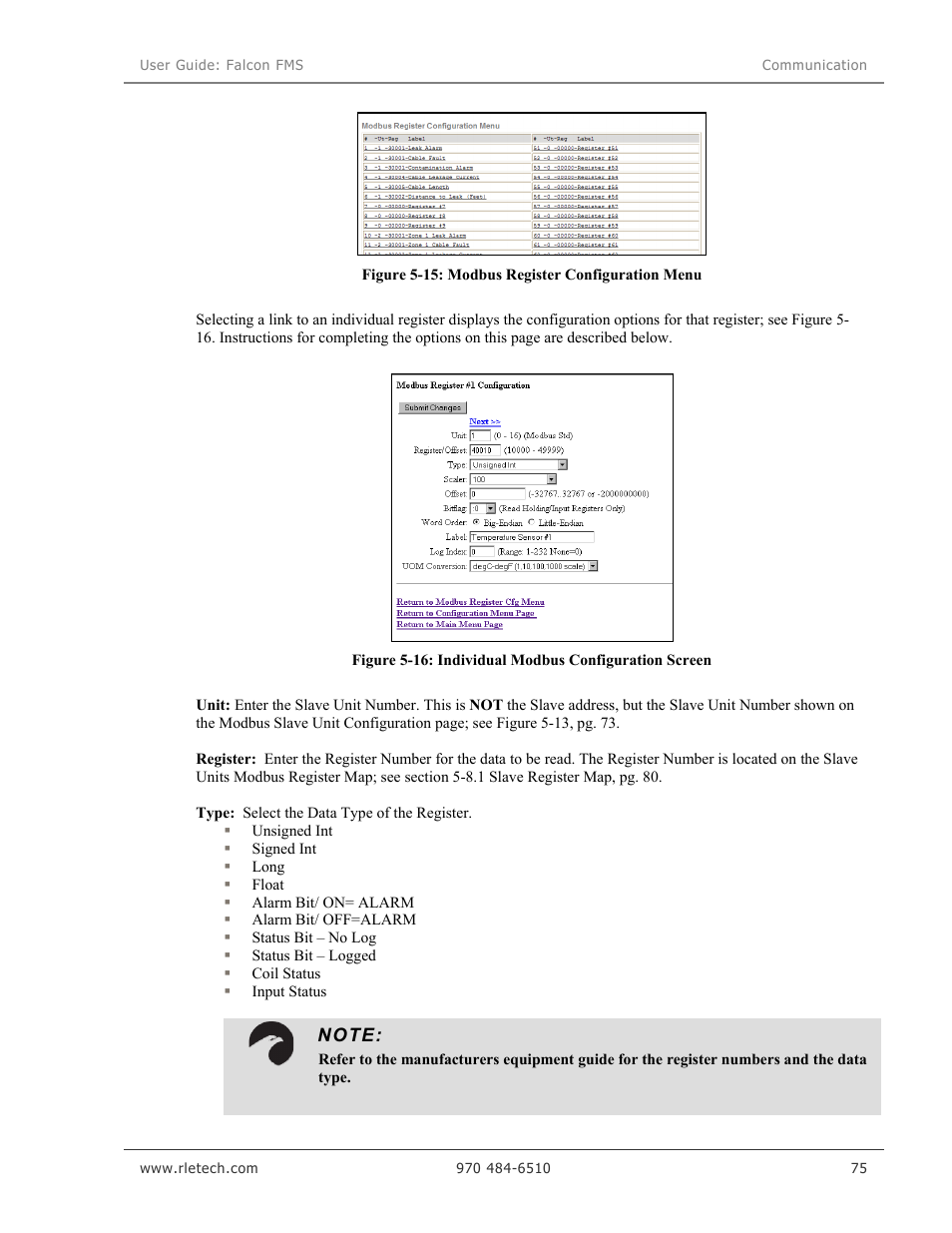 RLE Falcon EM User Manual | Page 89 / 146