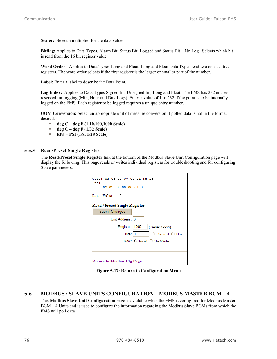 RLE Falcon EM User Manual | Page 90 / 146
