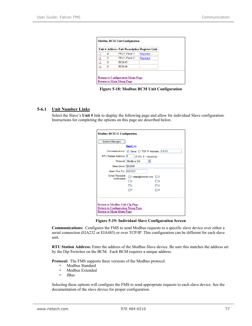 RLE Falcon EM User Manual | Page 91 / 146