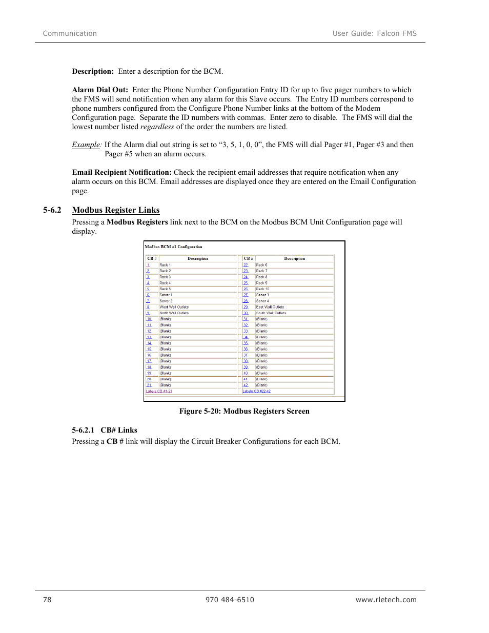 RLE Falcon EM User Manual | Page 92 / 146