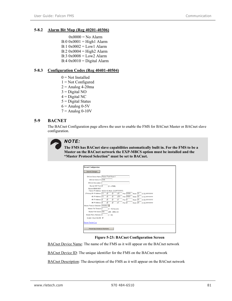 RLE Falcon EM User Manual | Page 95 / 146