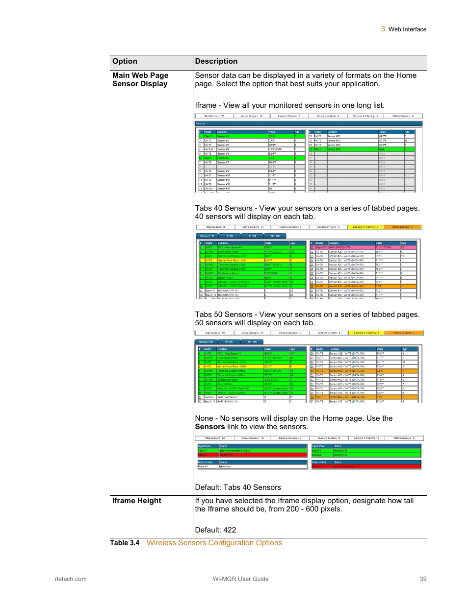 RLE Wi-MGR V.1.6 User Manual | Page 39 / 74