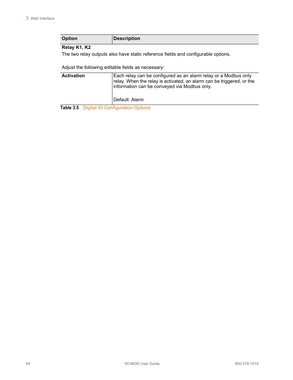RLE Wi-MGR V.1.6 User Manual | Page 44 / 74