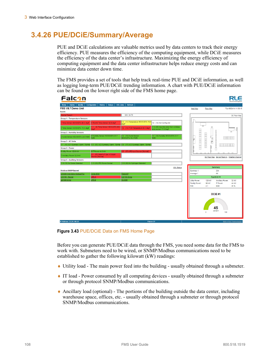 26 pue/dcie/summary/average, Pue/dcie/summary/average | RLE FMS V.1.13 User Manual | Page 108 / 226