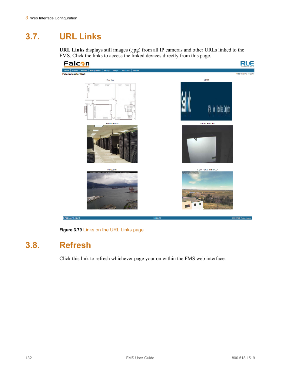 Url links, Refresh, Url links refresh | RLE FMS V.1.13 User Manual | Page 132 / 226