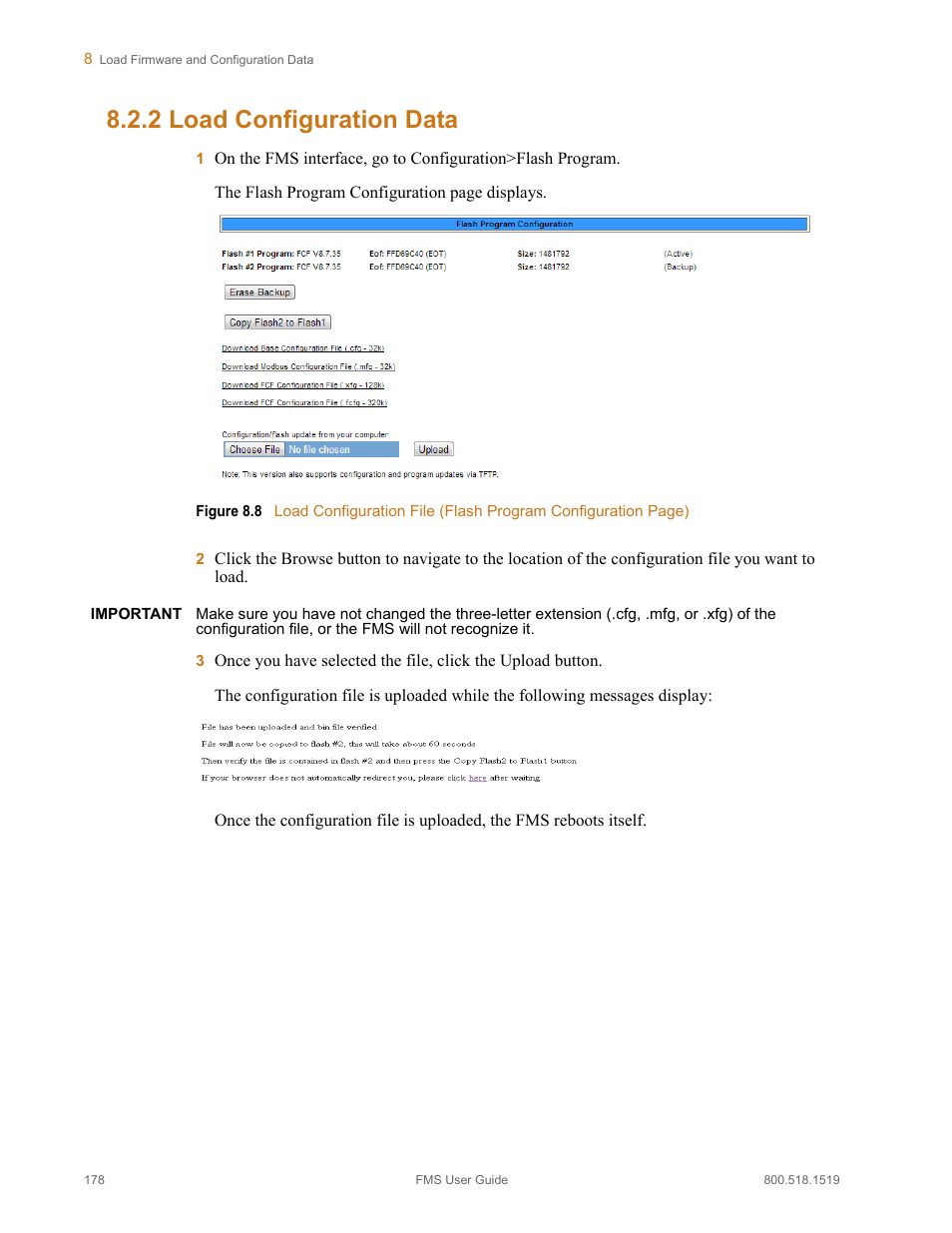2 load configuration data, Load configuration data, Figure 8.8 | RLE FMS V.1.13 User Manual | Page 178 / 226