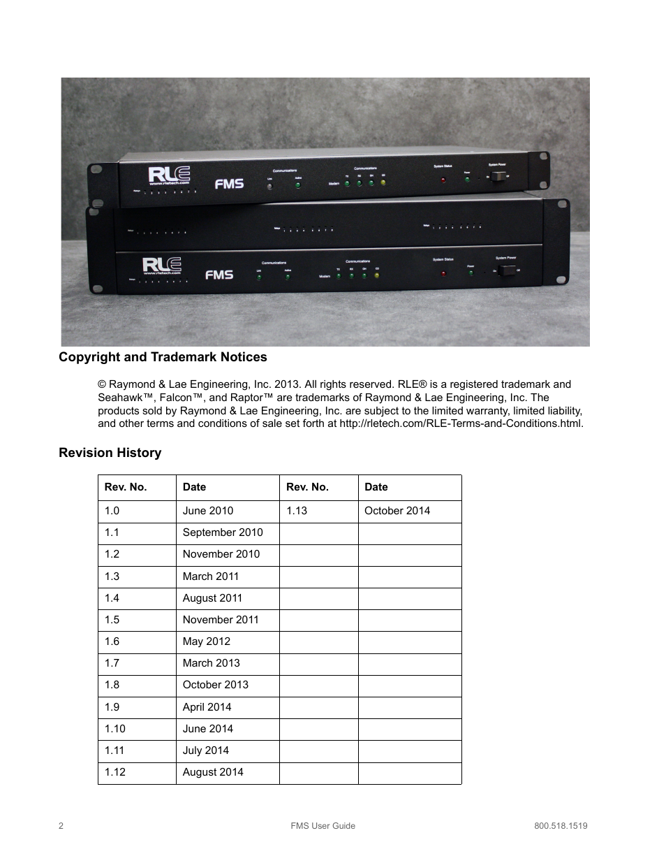 RLE FMS V.1.13 User Manual | Page 2 / 226