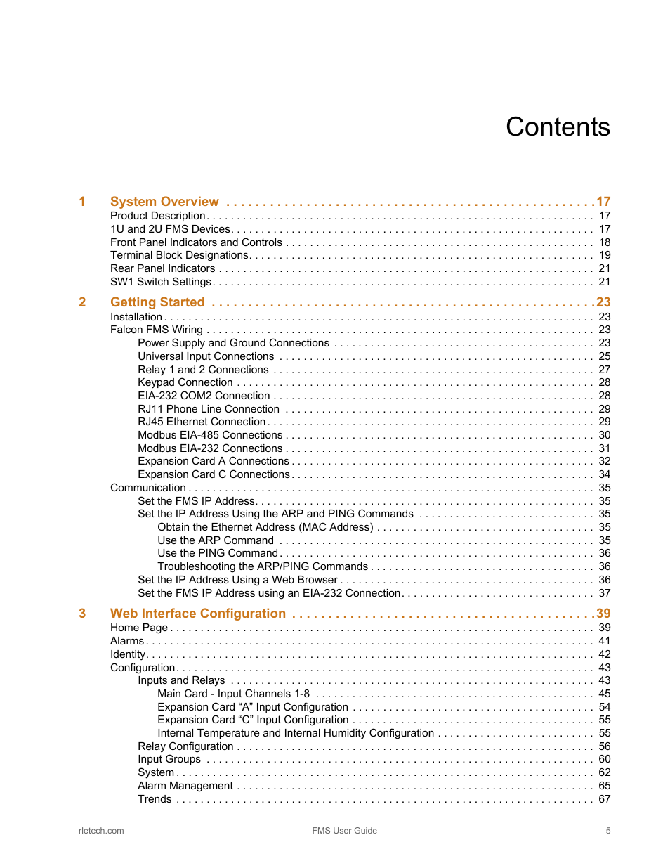 RLE FMS V.1.13 User Manual | Page 5 / 226
