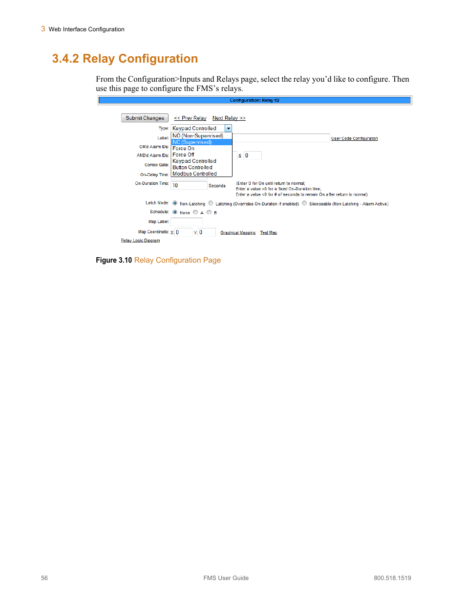 2 relay configuration, Relay configuration | RLE FMS V.1.13 User Manual | Page 56 / 226