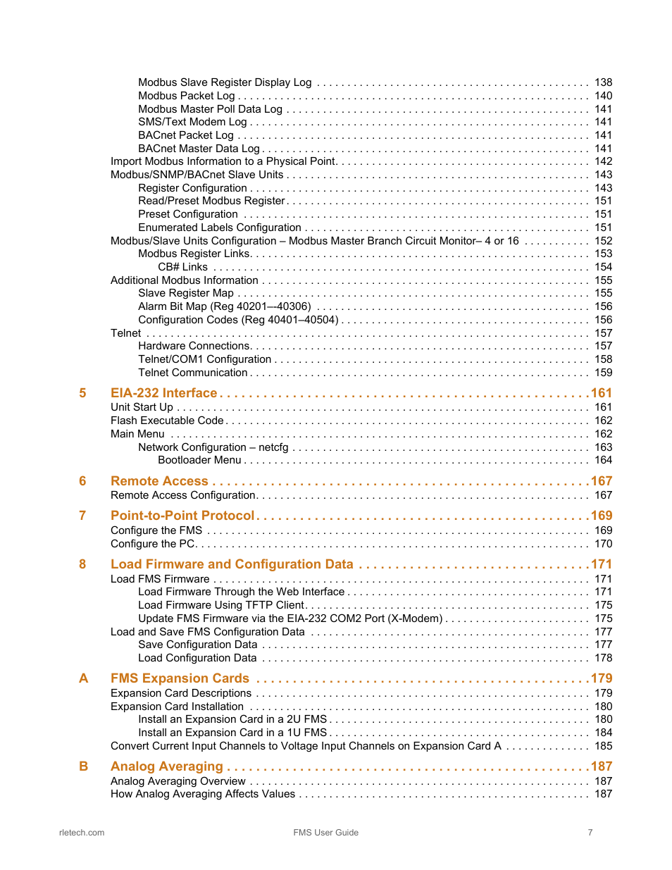 RLE FMS V.1.13 User Manual | Page 7 / 226