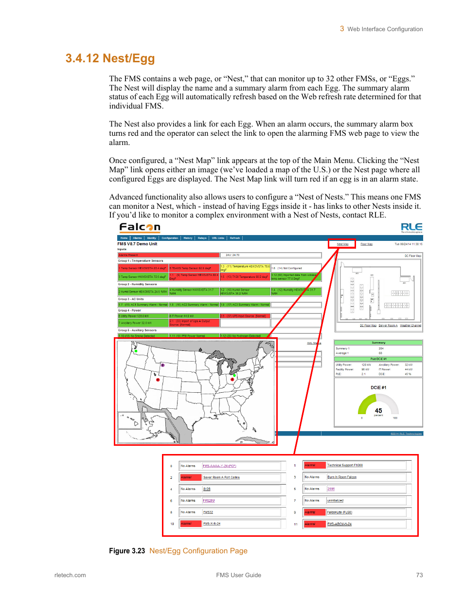 12 nest/egg, Nest/egg | RLE FMS V.1.13 User Manual | Page 73 / 226