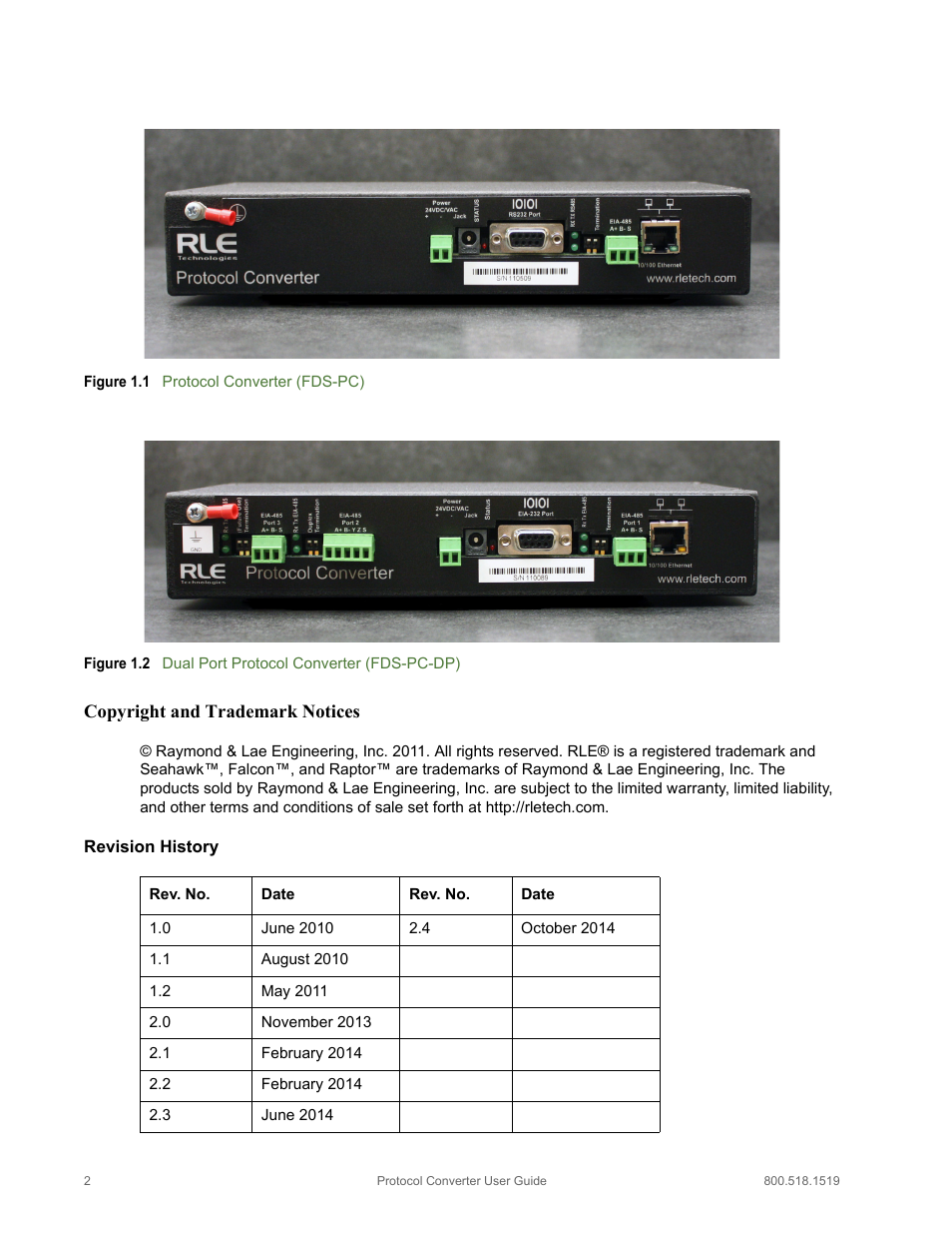 RLE Protocol Converter V.2.4 User Manual | Page 2 / 70