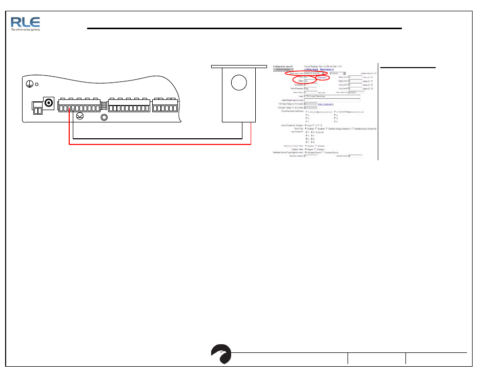 Ct120/300/800/2400, Fms sensor wiring guide, Figure 5.1: fms wiring | RLE FMS User Manual | Page 5 / 16