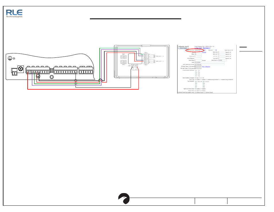 Gd100, Gd100 fms integration, Fms sensor wiring guide | Figure 7.1: fms wiring, Set input type to a digital no fms configuration | RLE FMS User Manual | Page 7 / 16