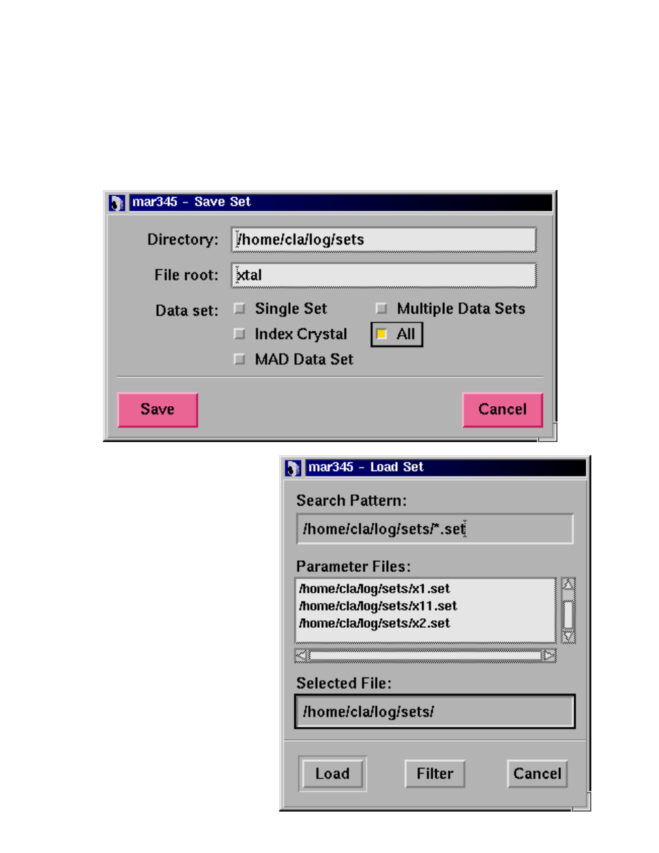 6 loading and saving data collection parameters | Compaq Graphical User Interface mar345 User Manual | Page 17 / 40