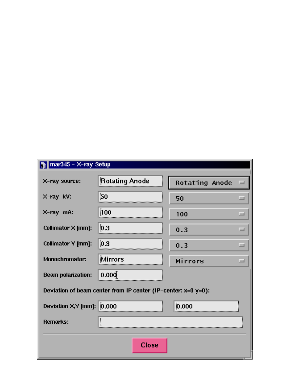 14 x−ray setup | Compaq Graphical User Interface mar345 User Manual | Page 22 / 40