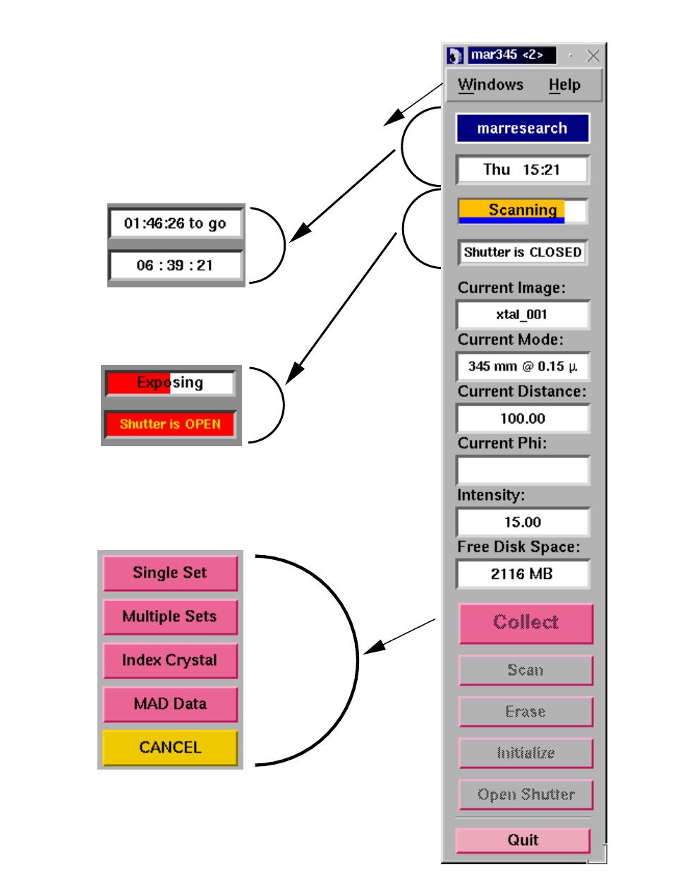 User interface, 1 main window | Compaq Graphical User Interface mar345 User Manual | Page 9 / 40