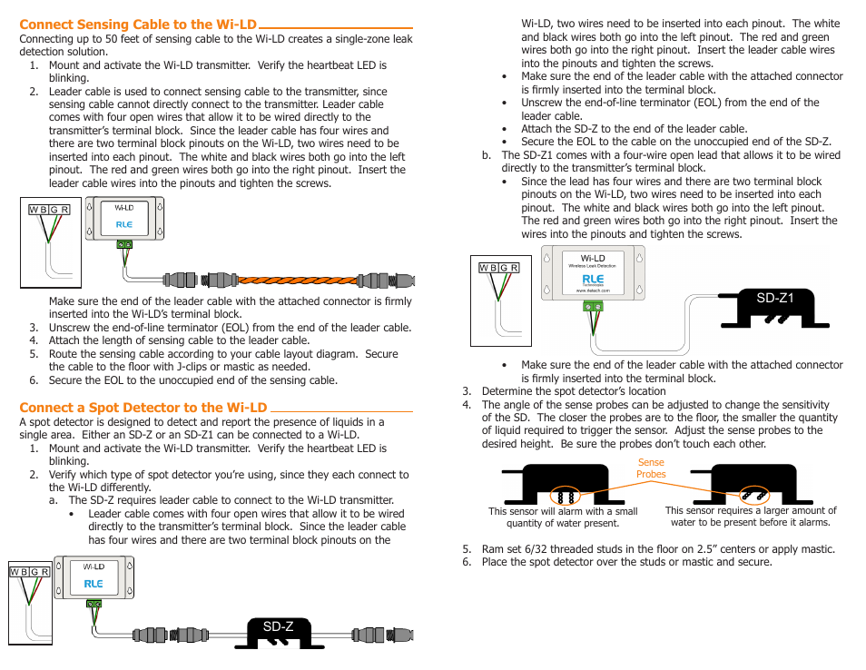 RLE Wi-LD User Manual | Page 2 / 2