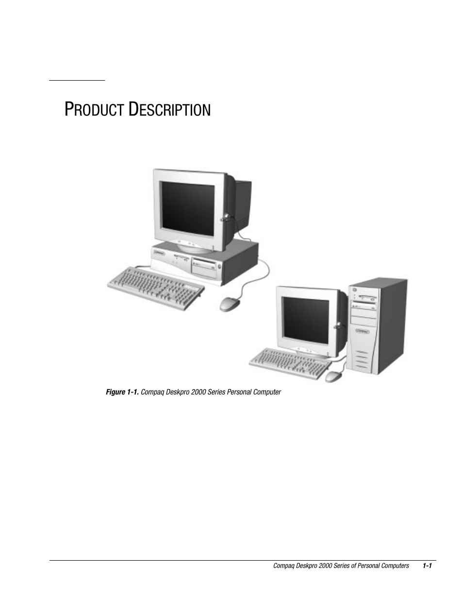 Product description, Chapter | Compaq Deskpro 2000 User Manual | Page 13 / 269