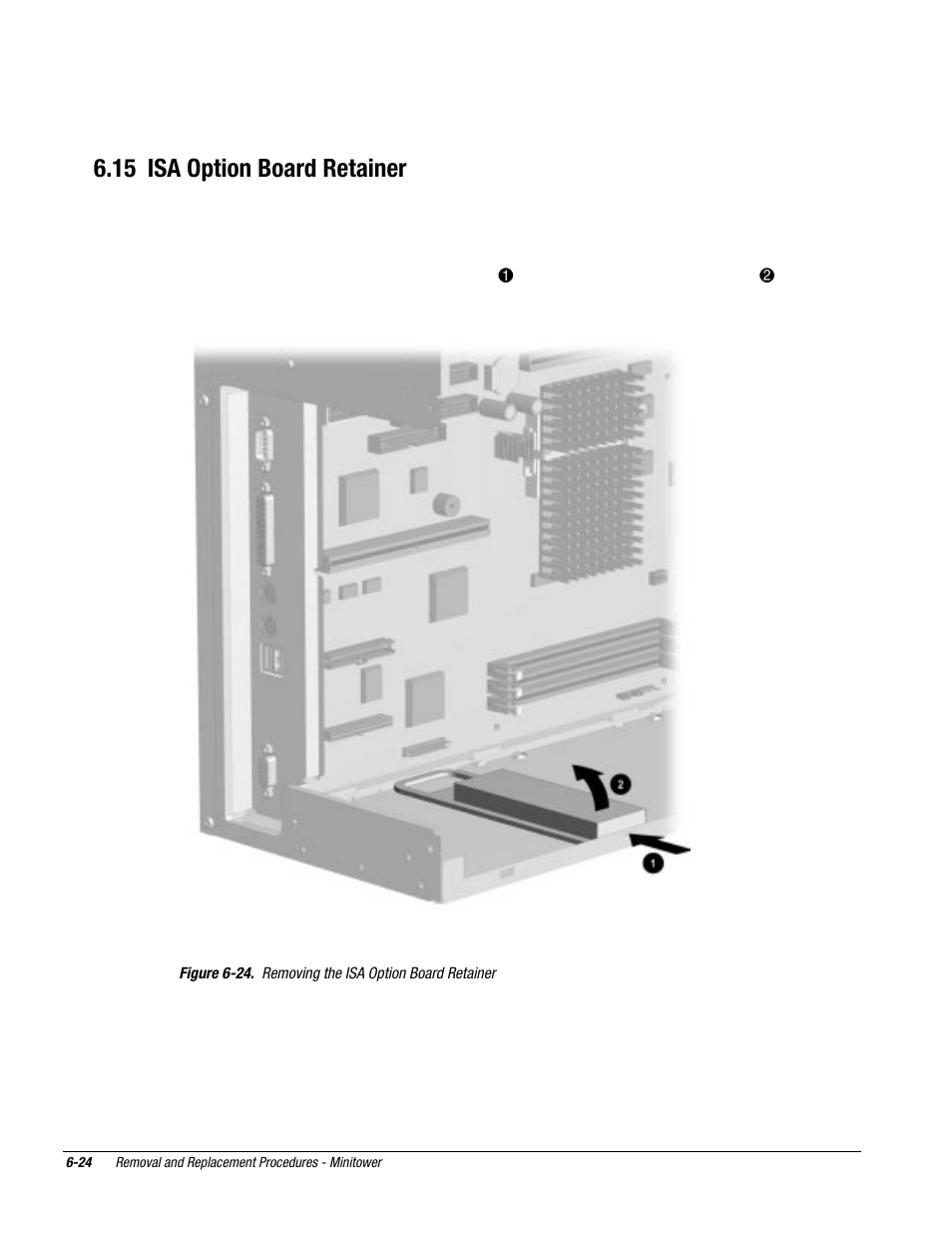 15 isa option board retainer | Compaq Deskpro 2000 User Manual | Page 166 / 269
