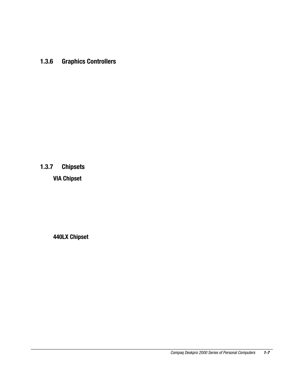 6 graphics controllers, 7 chipsets | Compaq Deskpro 2000 User Manual | Page 19 / 269