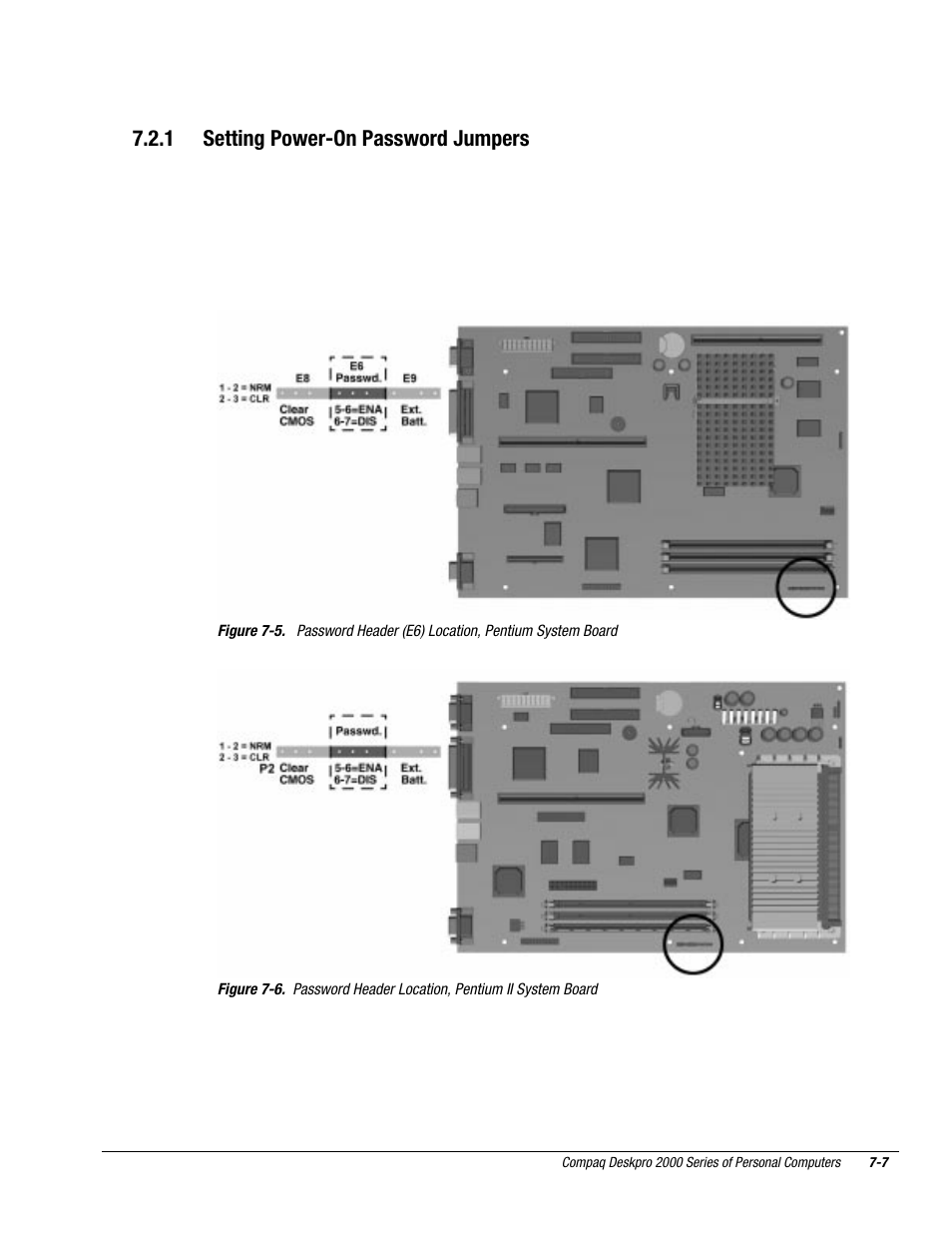 1 setting power-on password jumpers | Compaq Deskpro 2000 User Manual | Page 190 / 269
