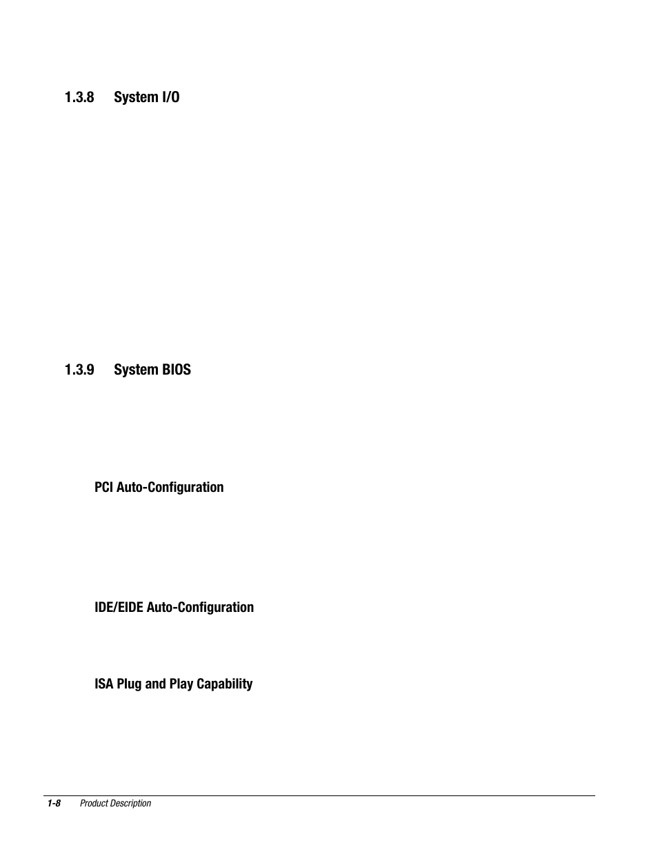 8 system i/o, 9 system bios | Compaq Deskpro 2000 User Manual | Page 20 / 269